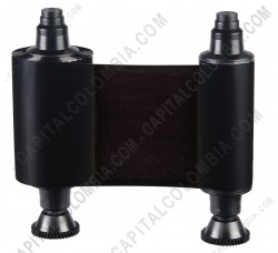 Ampliar foto de CINTA/RIBBON EVOLIS DE 1 PANEL NEGRO PARA IMPRESORA DE CARNETS