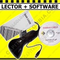 COMBO LECTOR DE CODIGOS DE BARRAS CCD USB + SOFTWARE BARRASCARTA + BASE