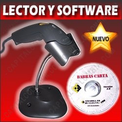 Ampliar foto de COMBO LECTOR DE CODIGOS DE BARRAS SYMBOL LS1203 USB + SOFTWARE BARRASCARTA