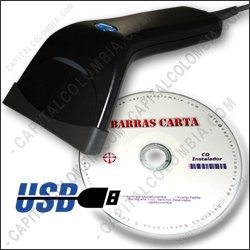 Ampliar foto de COMBO LECTOR DE CODIGOS DE BARRAS ZEBEX CCD z3010 USB + SOFTWARE BARRASCARTA