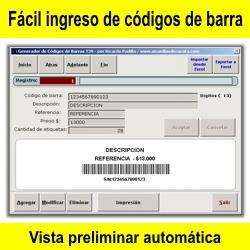 Imprima códigos de barras