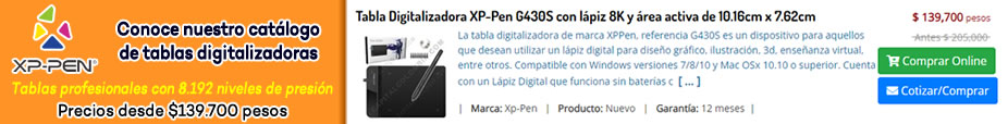 Catálogo de Tablas y Displays XP-Pen