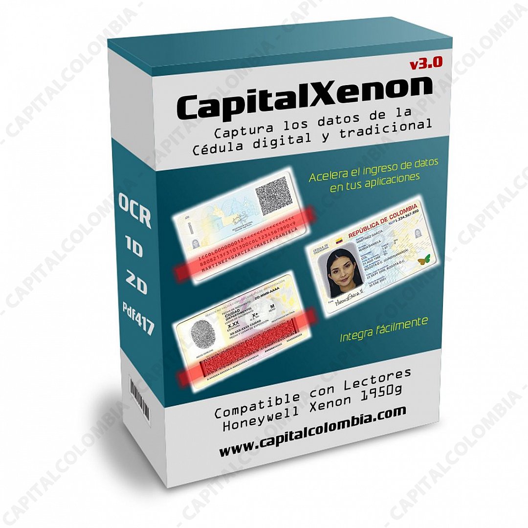 Capitalxenon v3 lectura de cédula digital Xenon 1960G, 1950g