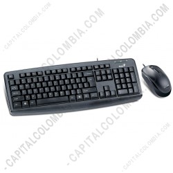 Ampliar foto de Combo de Teclado y Mouse Alambricos (con cable, conexión USB) (KM-130)