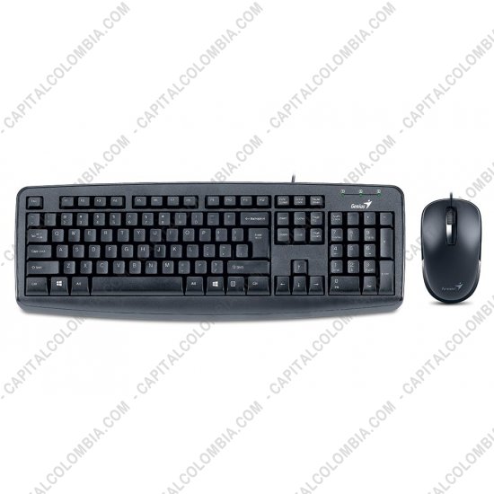 Accesorios de Tecnolog&iacute;a, Marca: Genius - Combo de Teclado y Mouse Alambricos (con cable, conexi&oacute;n USB) (KM-130)