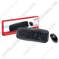 Ampliar foto de Combo teclado y mouse Genius KM-210 conexión USB