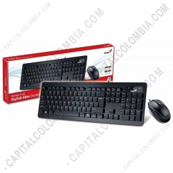 Ampliar foto de Combo teclado y mouse Genius Slimstar C130 conexión USB