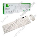 Accesorios de Tecnología, Marca: Jaltech - Combo de teclado y mouse inalámbrico de color Blanco en Español - Jaltech 10306