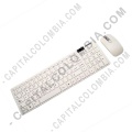 Accesorios de Tecnología, Marca: Jaltech - Combo de teclado y mouse inalámbrico de color Blanco en Español - Jaltech 10306