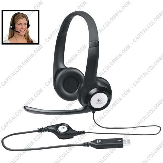 Accesorios de Tecnolog&iacute;a, Marca: Logitech - Diadema con aud&iacute;fonos y micr&oacute;fono al&aacute;mbrica USB Logitech H390