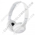 Accesorios de Tecnología, Marca: Sony - Audífono Sony Blanco Diadema Supra Aurales Tipo Cerrado, Diafragma 30mm, Cable de 1.2m (doble Cara) (Ref. MDR-ZX110/W)