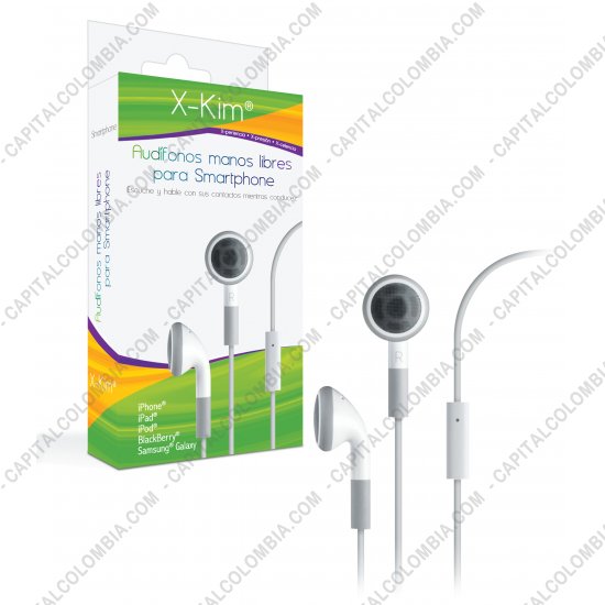 Accesorios de Tecnolog&iacute;a, Marca: X-Kim - Aud&iacute;fono con Micr&oacute;fono para Smartphones y Macbook