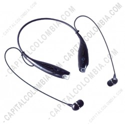Ampliar foto de Audifonos Bluetooth sport in-ear, control volumen y canción, micrófono llamadas de voz, color negro
