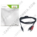 Accesorios de Tecnología, Marca: X-Kim - Cable Estéreo de Audio 3.5mm / 2RCAM Cable Estéreo de Audio de 3.5mm a 2RCAM