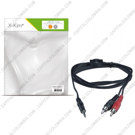 Accesorios de Tecnología, Marca: X-Kim - Cable Estéreo de Audio 3.5mm / 2RCAM