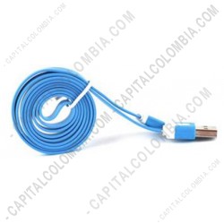 Ampliar foto de Cable USB MA a MicroUSB M color Azul