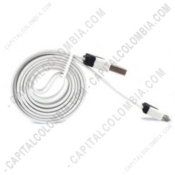 Ampliar foto de Cable USB MA a MicroUSB M color Blanco