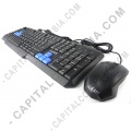 Ampliar foto de Combo Mouse y Teclado USB Negro (XKM-107NU)