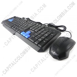 Ampliar foto de Combo Mouse y Teclado USB Negro (XKM-107NU)