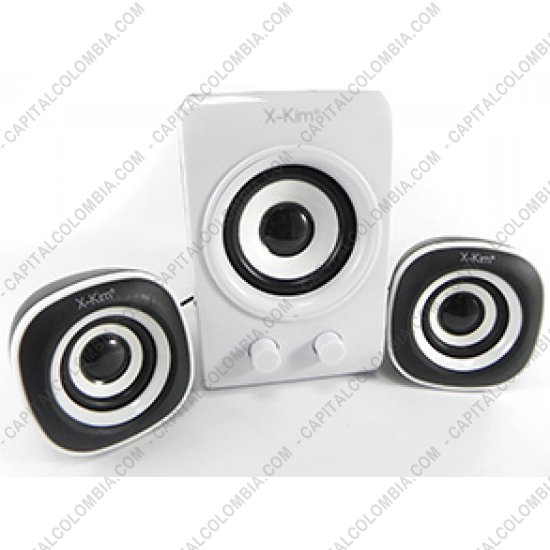 Accesorios de Tecnolog&iacute;a, Marca: X-Kim - Parlante 2.1 Negro / Blanco