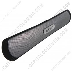 Ampliar foto de Parlante Bluetooth tipo regleta con USB, microSD, Aux, contesta llamadas de teléfono color Negro - BOOM-BTN