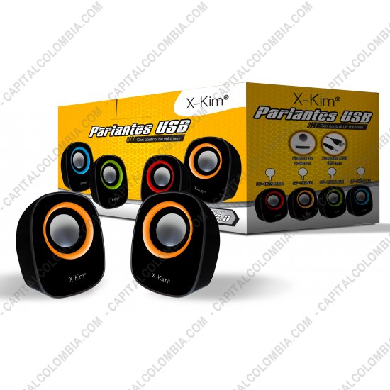Accesorios de Tecnología, Marca: X-Kim - Parlante Usb Negro / Amarillo