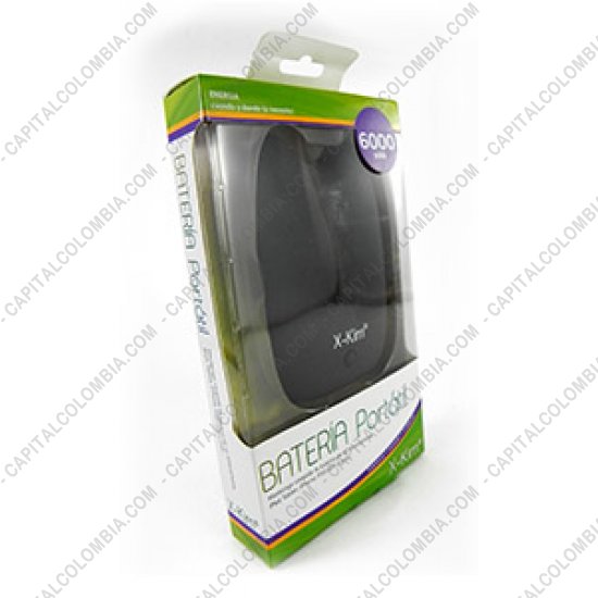 Accesorios de Tecnolog&iacute;a, Marca: X-Kim - Power bank de 6000 mAh tipo fantasma con doble salida 1A y 2A, Color Negro