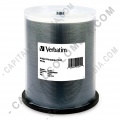 CD-R Blanco imprimible Verbatim x 100 unidades, velocidad 52x, capacidad 700mb/80min