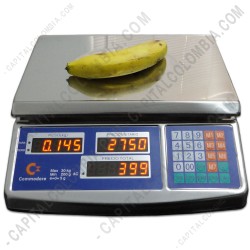 Ampliar foto de Balanza marca Commodore estructura metálica con LED Frontal y Posterior (30Kg max)