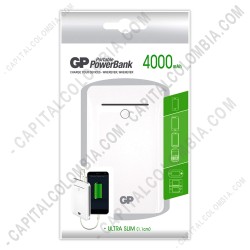 Ampliar foto de Cargador Portátil de Celular GP PowerBank 4000 mAh UltraSlim