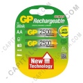 Ampliar foto de Pila Recargable AA 1.2V marca GP 2500 mAh - Paquete de dos (2) baterías