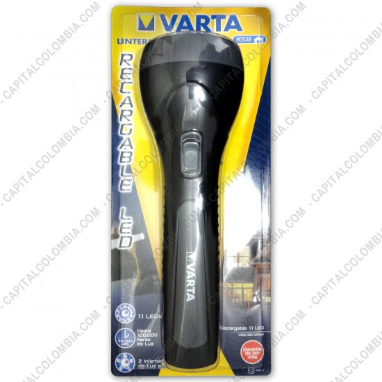 linterna recargable grande led 11 leds