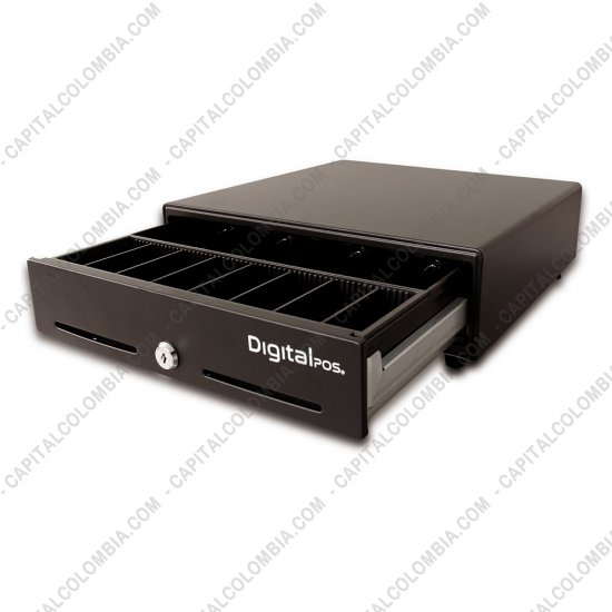 Cajones Monederos para punto de venta - POS, Probadores de Billetes, Contadoras de Dinero..., Marca: DigitalPos - Caj&oacute;n monedero met&aacute;lico mediano de alta duraci&oacute;n DigitalPos (RJ11) - Ref. DIG-330