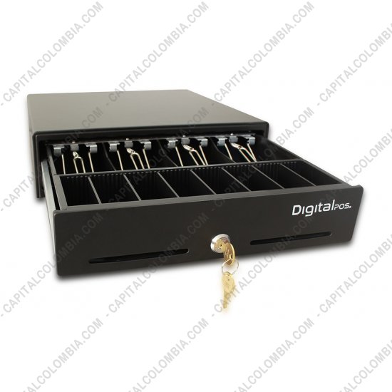 Cajones Monederos para punto de venta - POS, Probadores de Billetes, Contadoras de Dinero..., Marca: DigitalPos - Caj&oacute;n monedero met&aacute;lico mediano de alta duraci&oacute;n DigitalPos (RJ11) - Ref. DIG-330
