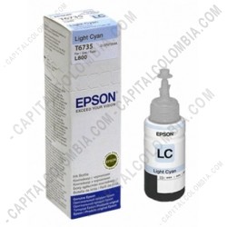 Ampliar foto de Botella Epson Tinta Cyan Light para Impresora L800 (Ref. T673520)