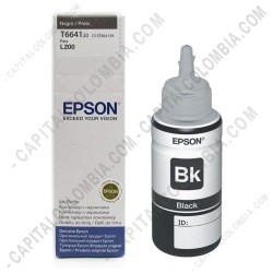Botella Epson Tinta Negra para impresora L200, L210, L220, L565, L375  (Ref. T664120) - Marca Epson - Capital Colombia