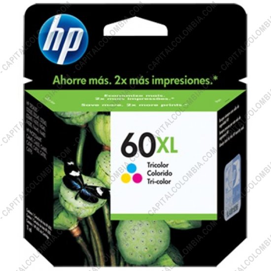 Cintas para impresoras POS, Tonner, CD, DVD y Otros, Marca: HP - Cartucho de Tinta HP 60xl Tricolor de Alto Rendimiento para  Deskjet D1660, D2560, D2660, D2663, D2668, D5560 ... para 440 P&aacute;ginas Aprox. (Ref. CC644WL)