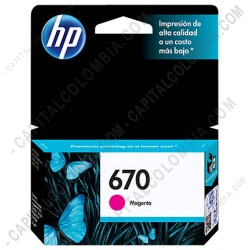 Ampliar foto de Cartucho de Tinta Hp Magenta 670 para Hp Deskjet Ink Advantage 3525/4615/4625/5525 para 300 Páginas (Ref. CZ115AL)