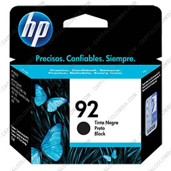 Cintas para impresoras POS, Tonner, CD, DVD y Otros, Marca: HP - Cartucho de Tinta Negro HP 92 para Impresora HP Photosmart 7830, 7838, 7850, C3125, C3140, C3150, C3170, C3180 (Ref. C9362WL)