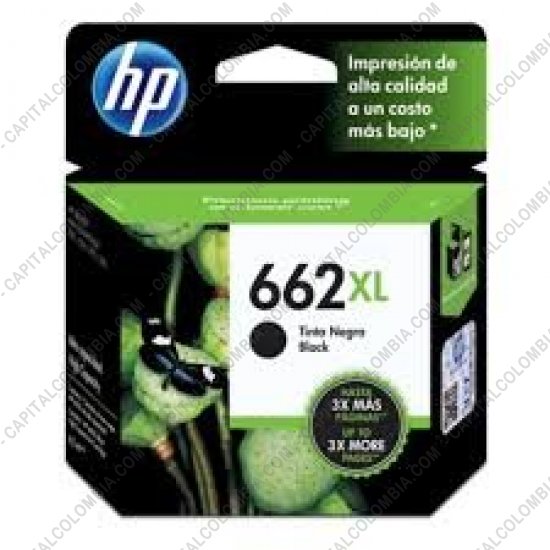 Cintas para impresoras POS, Tonner, CD, DVD y Otros, Marca: HP - Cartucho HP 662xl Negro para Deskjet Ink Advantage 2515, 3515, 1515, 1015, 3545, 4645, 2545, 2645 para 360 Páginas Aprox. - CZ105AL