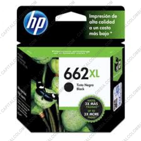 Cintas para impresoras POS, Tonner, CD, DVD y Otros, Marca: HP - Cartucho HP 662xl Negro para Deskjet Ink Advantage 2515, 3515, 1515, 1015, 3545, 4645, 2545, 2645 para 360 Páginas Aprox. (Ref. CZ105AL)