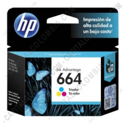 Ampliar foto de Cartucho Hp Tricolor 664 para Hp Deskjet Ink Advantage 1115/2135/3635/3835/4675 para 100 Páginas (Ref. F6V28AL)