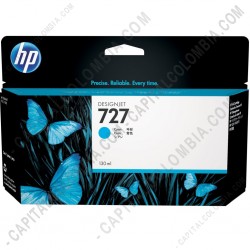 Ampliar foto de Cartucho HP 727 Cyan Designjet T920, T1500, T930, T2530, T2500 de 130ml (Ref. B3P19A)