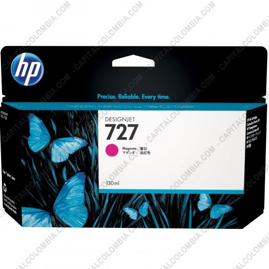 Cintas para impresoras POS, Tonner, CD, DVD y Otros, Marca: HP - Cartucho HP 727 Magenta DesingnJet T920, T1500, T250000 de 130ml (Ref. B3P20A)