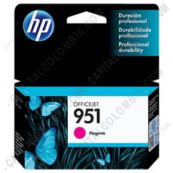 Ampliar foto de Cartucho Hp Magenta 951 para Hp Business 8100 y Hp Multifunction 8600 para 700 Páginas (Ref. CN051AL)