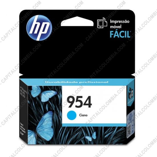 Cintas para impresoras POS, Tonner, CD, DVD y Otros, Marca: HP - Cartucho Hp 954 Cyan Officejet Pro 8210/8710/8720 para 700 P&aacute;ginas Aprox (Ref. L0S50AL)
