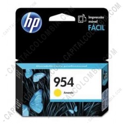 Ampliar foto de Cartucho Hp 954 Yellow (Amarillo) para Officejet Pro 8210/8710/8720 para 700 Páginas Aprox (Ref. L0S56AL)