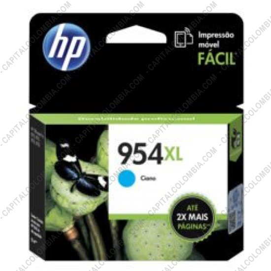 Cintas para impresoras POS, Tonner, CD, DVD y Otros, Marca: HP - Cartucho Hp 954xl Cyan Officejet Pro 8210/8710/8720 para 1.600 P&aacute;ginas Aprox. (Ref. L0S62AL)