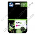 Cartucho Hp Magenta 670xl Hp Deskjet Ink Advantage 3525/4615 4625/5525 para 750 P&aacute;ginas (Ref. CZ119AL)