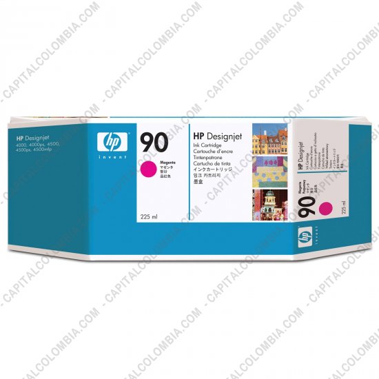 Cintas para impresoras POS, Tonner, CD, DVD y Otros, Marca: HP - Cartucho HP Magenta # 90 225ml DesignJet 4000 (Ref. C5062A)